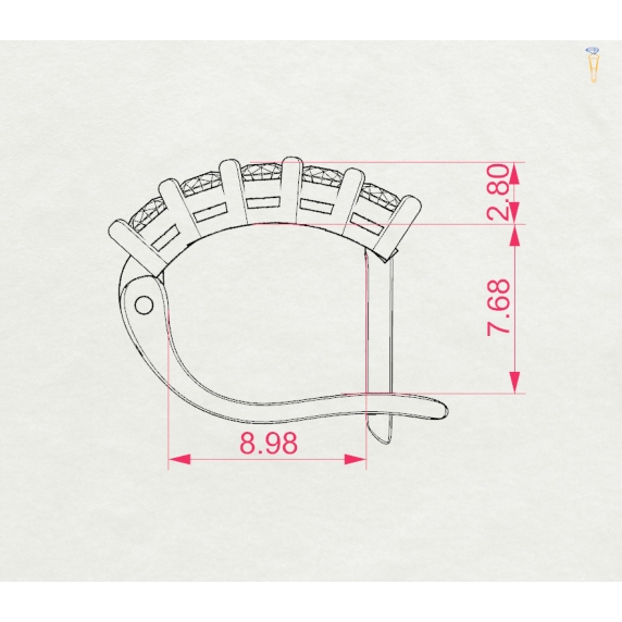 Gold Earrings «Fantasy» - 5