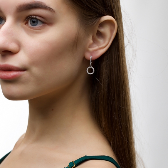 Серебряные серьги &amp;quot;Луна&amp;quot; - 4