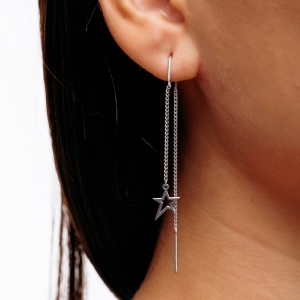 Срібні сережки "Зірка"