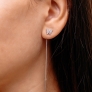 Silver threader earrings &amp;quot;Butterflies&amp;quot; - 1