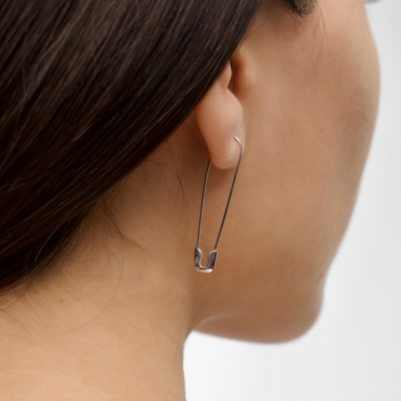 Stříbrné náušnice &amp;quot;Sponka&amp;quot; - 1