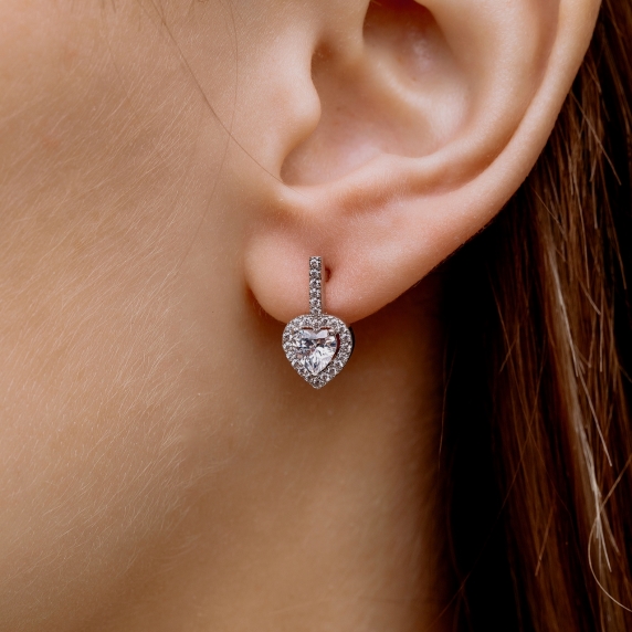 Stříbrné náušnice &amp;quot;Srdce&amp;quot; - 1