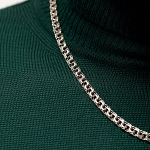 Stř&iacute;brn&yacute; řet&iacute;zek "Ploch&yacute; Bismarck"