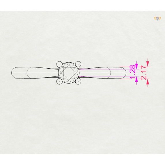 Gold Ring «Elegance» - 5