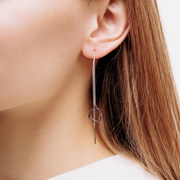 Stříbrné náušnice &amp;quot;Srdce&amp;quot; - 2