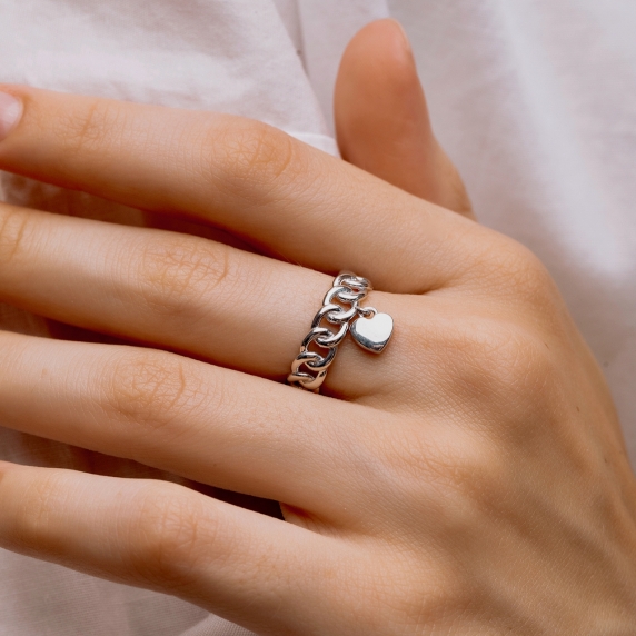 Stříbrný prsten &amp;quot;Srdce&amp;quot; - 2