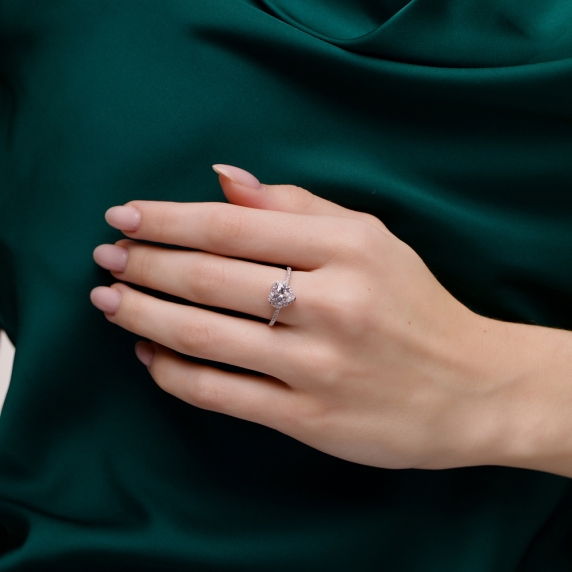 Stříbrný prsten &amp;quot;Srdce&amp;quot; - 6