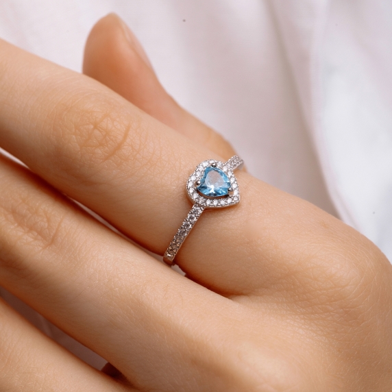 Серебряное кольцо &amp;quot;Сердце&amp;quot; - 2