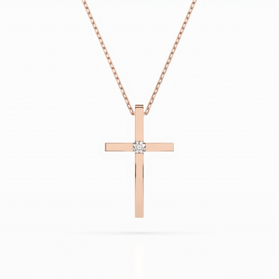 Золоте кольє «Хрест» - 1