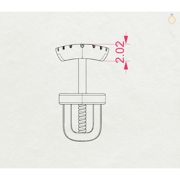 Zlaté náušnice «Srdce» - 5