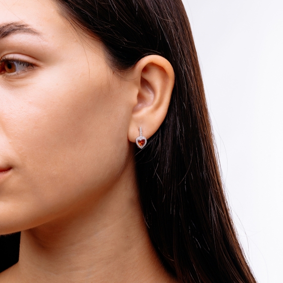 Stříbrné náušnice &amp;quot;Srdce&amp;quot; - 2