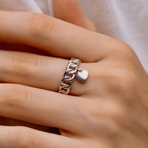 Silver ring "Heart"