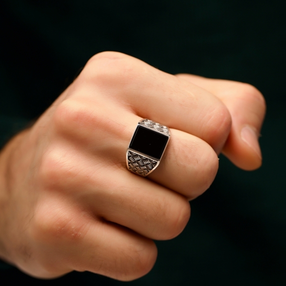 Stříbrný prsten &amp;quot;Onyx&amp;quot; - 2