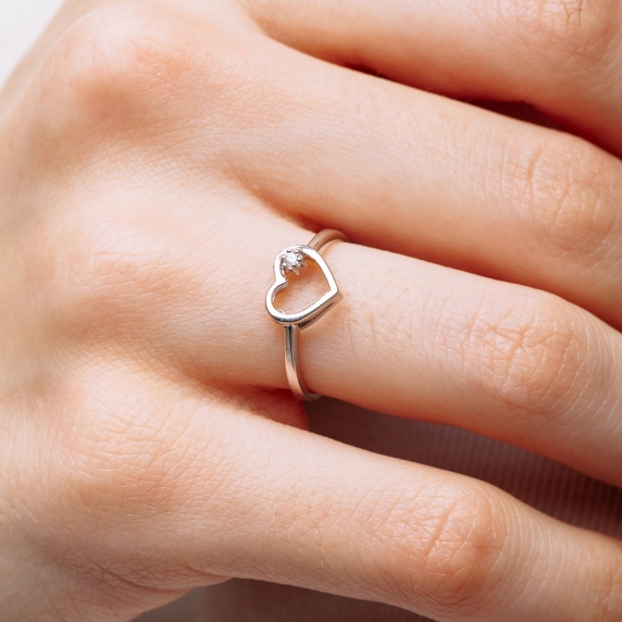 Silver ring &amp;quot;Heart&amp;quot; - 5
