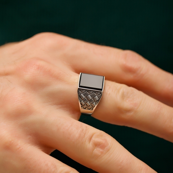 Stříbrný prsten &amp;quot;Onyx&amp;quot; - 5