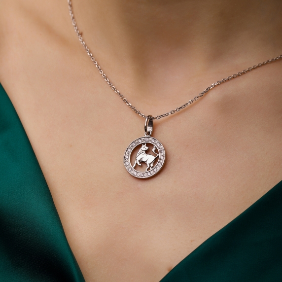 Серебряный подвес &amp;quot;Телец&amp;quot; - 1