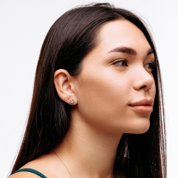 Stříbrné pecky &amp;quot;Srdce&amp;quot; - 5