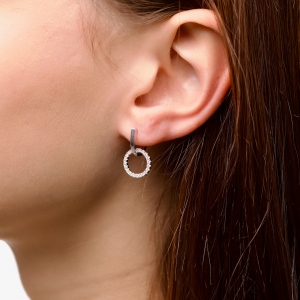 Silver earrings "Moon"