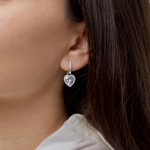 Stř&iacute;brn&eacute; n&aacute;u&scaron;nice "Srdce"