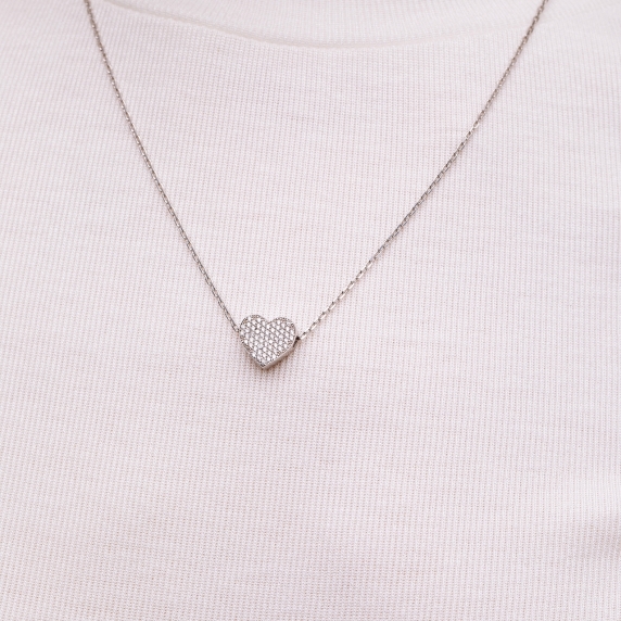 Silver necklace &amp;quot;Heart&amp;quot; - 1