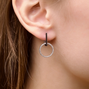 Silver earrings "Moon"