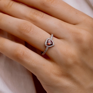 Серебряное кольцо "Сердце"