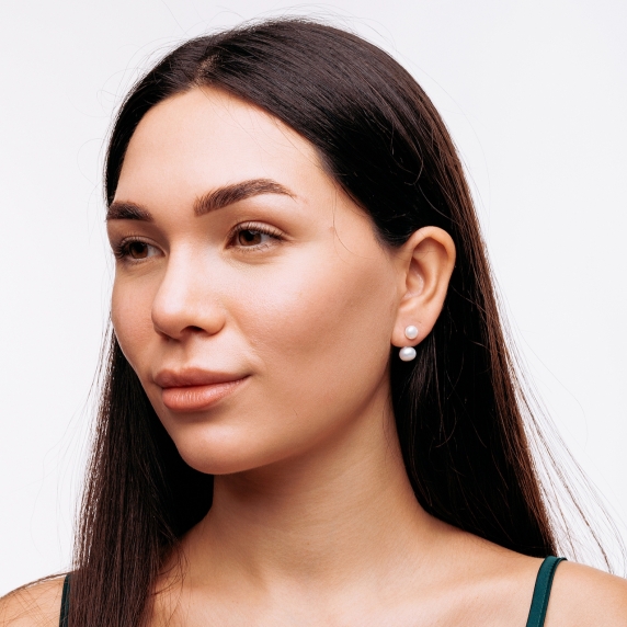 Stříbrné náušnice „Tichý luxus“ - 2