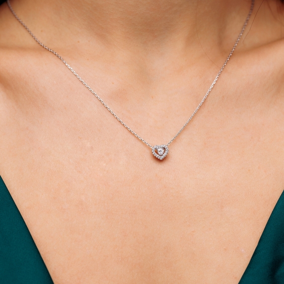 Stříbrný náhrdelník &amp;quot;Srdce&amp;quot; - 5