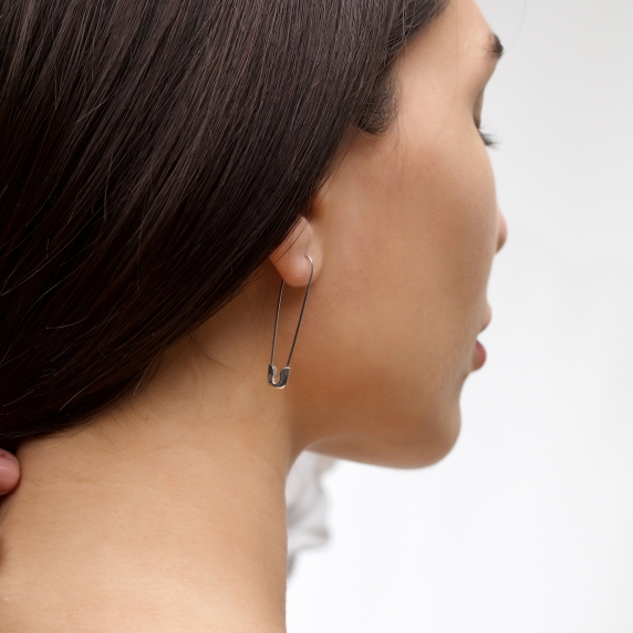 Stříbrné náušnice &amp;quot;Sponka&amp;quot; - 3