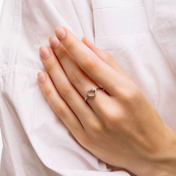 Silver ring &amp;quot;Heart&amp;quot; - 2