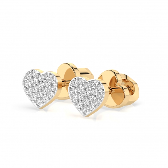 Gold Earrings «Heart» - 2