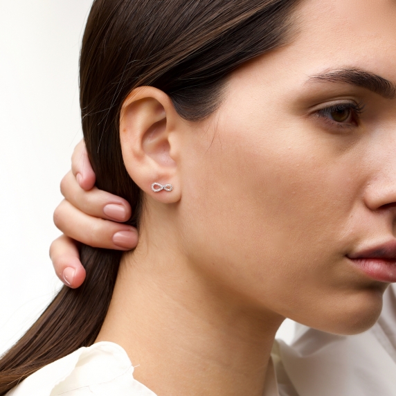 Stříbrné náušnice &amp;quot;Nekonečno&amp;quot; - 4