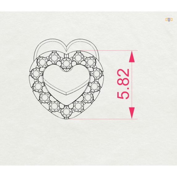 Золоті сережки «Серце» - 5