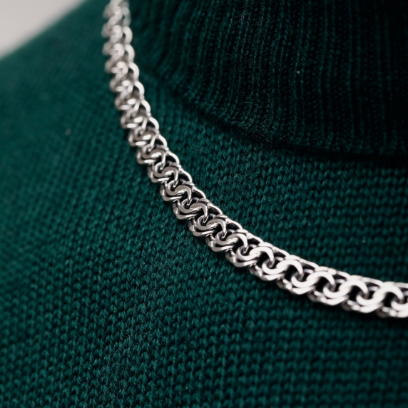 Stříbrný řetízek &amp;quot;Plochý Bismarck&amp;quot; - 3