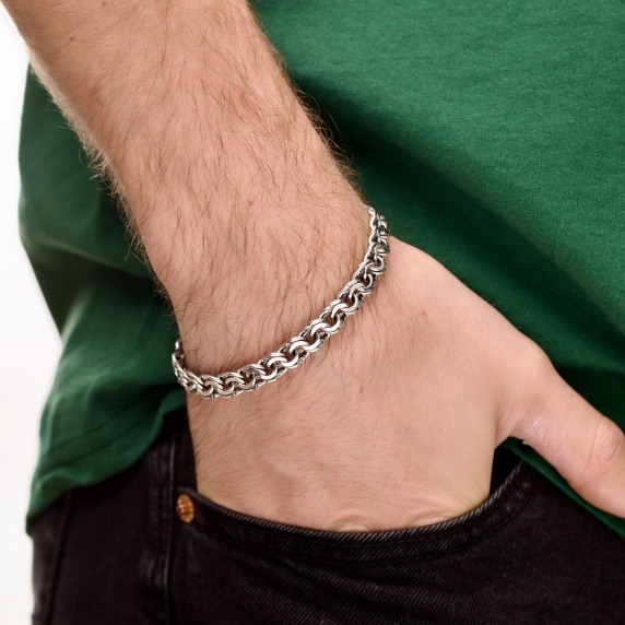 Silver bracelet &amp;quot;Flat Bismarck&amp;quot; - 1