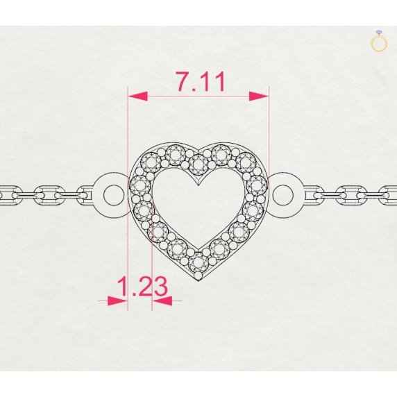 Gold bracelet &amp;quot;Love&amp;quot; - 4