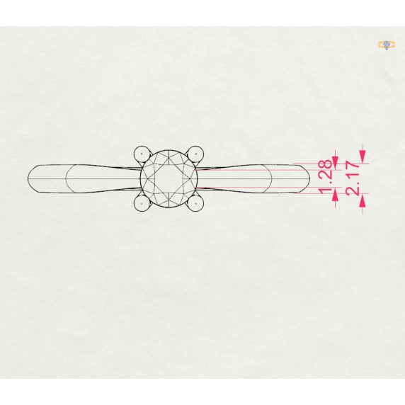 Zlatý prsten «Elegance» - 5