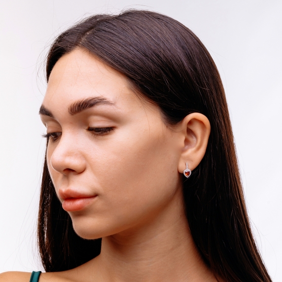 Stříbrné náušnice &amp;quot;Srdce&amp;quot; - 3