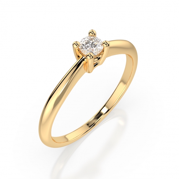 Gold Ring «Elegance» - 1