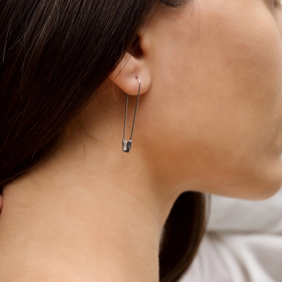 Stříbrné náušnice &amp;quot;Sponka&amp;quot; - 2