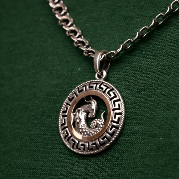 Серебряный подвес &amp;quot;Козерог&amp;quot; - 2