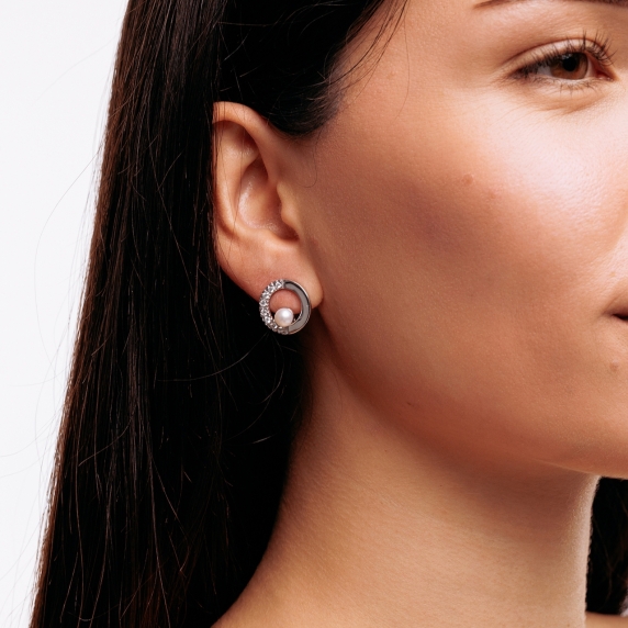 Stříbrné náušnice „Měsíční záře“ - 1