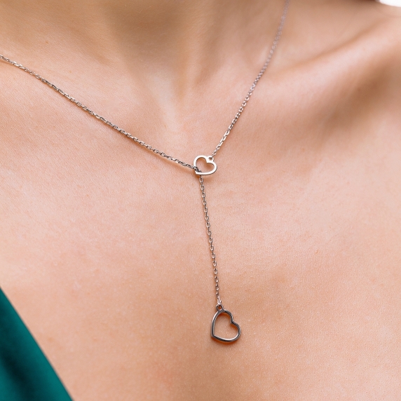 Stříbrný náhrdelník &amp;quot;Srdce&amp;quot; - 1