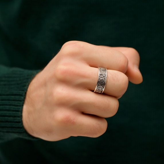 Silver ring &amp;quot;13 Runes&amp;quot; - 6