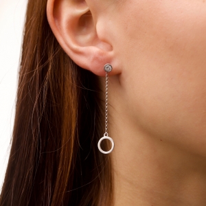 Срібні сережки "Натхнення"