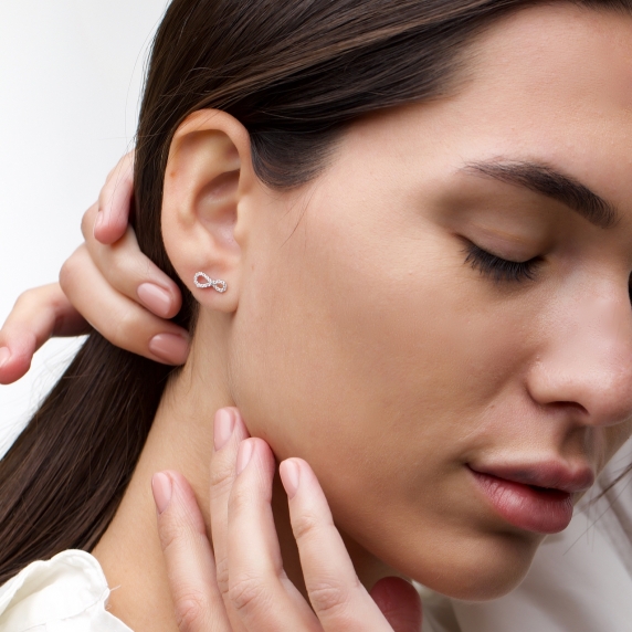 Stříbrné náušnice &amp;quot;Nekonečno&amp;quot; - 3