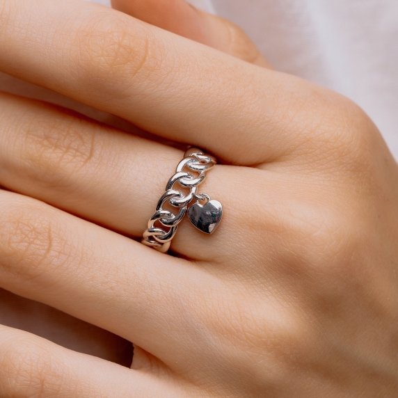 Stříbrný prsten &amp;quot;Srdce&amp;quot; - 3