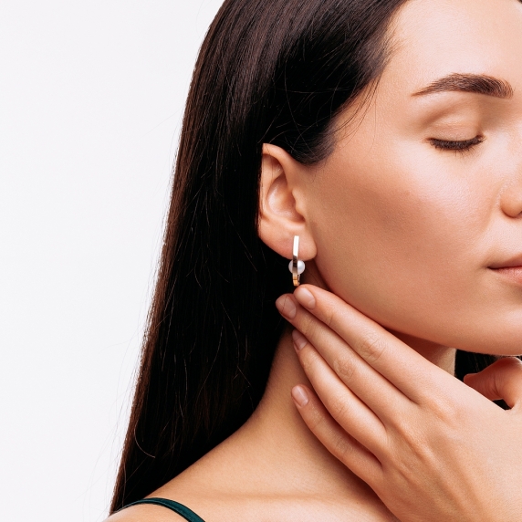 Stříbrné náušnice „Záře měsíce“ - 4